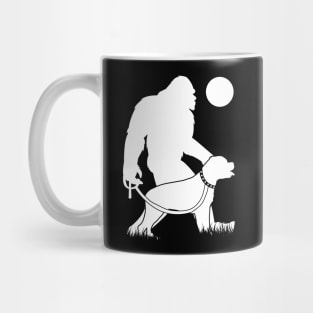 Bigfoot Walking Rottweiler Dog Mug